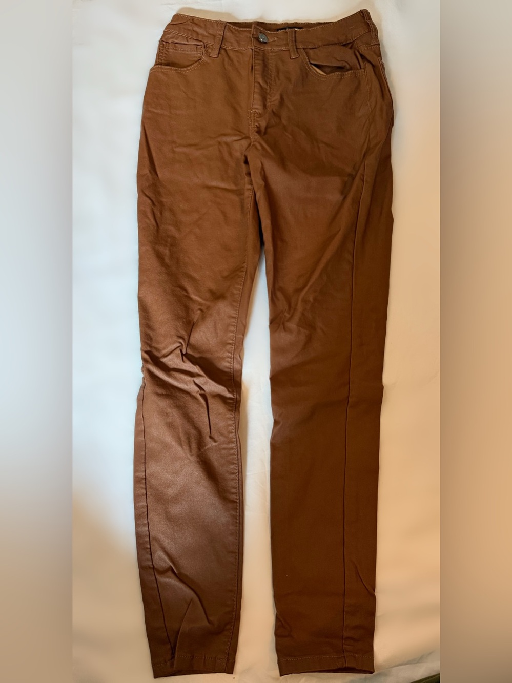 Fashion Nova Brown Faux Leather Skinny Pants Size Large
